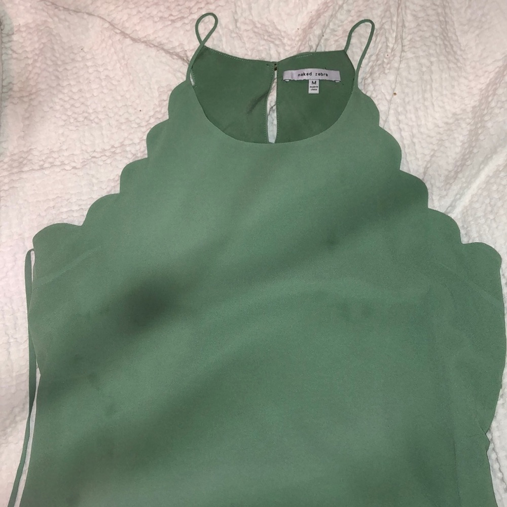 Green mini dress